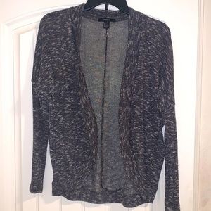 F21 GREY HEATHERED CARDIGAN
